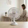 Adler | AD 7302 | Tischventilator | Weiß | Durchmesser 23 cm | Anzahl Geschwindigkeiten 2 | Oszillation | 60 W | Nein