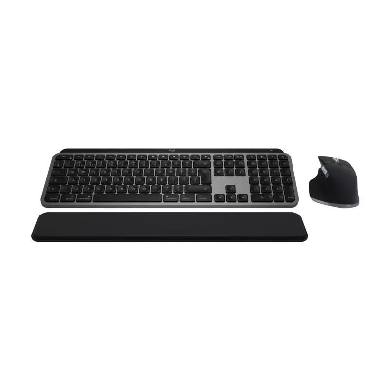 Logitech MX Keys S Combo für Mac, kabellos, DE-Layout Tastatur und Maus-Set, macOS-optimierte Tasten und Funktionen