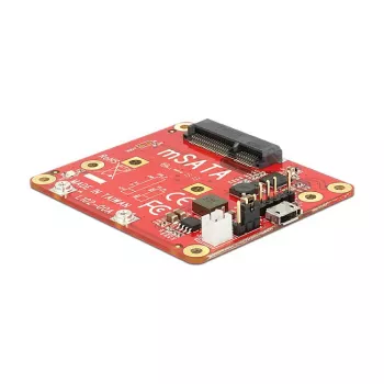 Interner mSATA-Adapter DELOCK 62648 mit Micro-USB-Hostschnittstelle, 6 Gbit/s, 65×56×12 mm