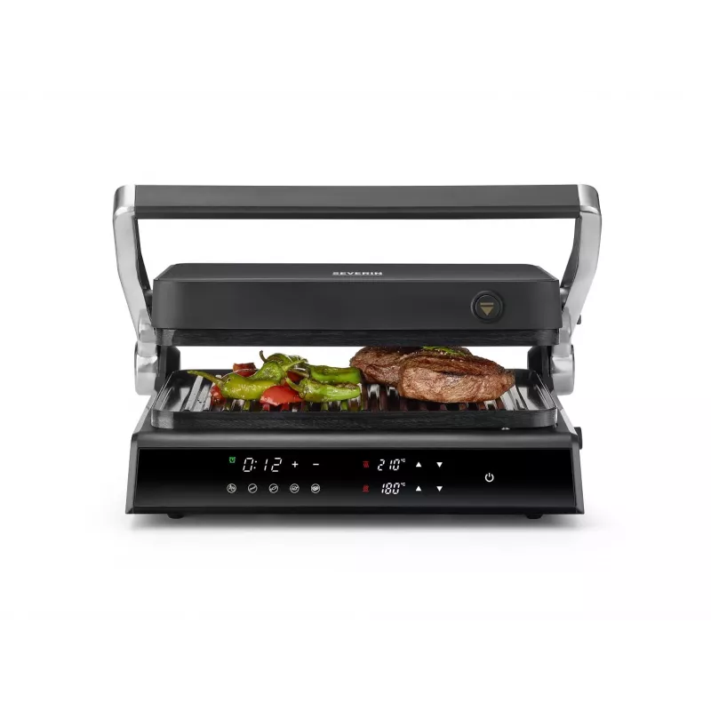 Kontaktgrill Severin KG 2399 Schwarz Edelstahl 1800 W