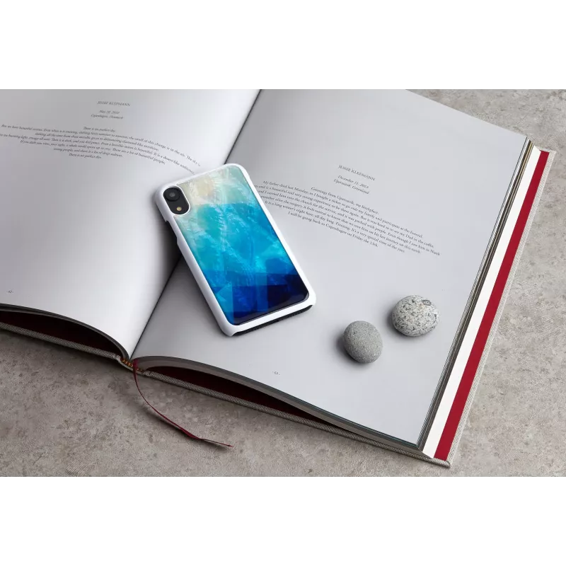 Smartphone-Hülle iKins für iPhone XR — außen Blausee, innen Schwarz