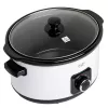 Adler AD 6413r Slow Cooker, 5,8L, Weiß