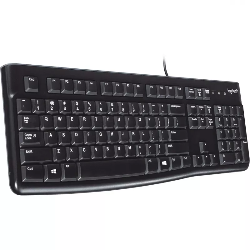 Logitech K120 Tastatur USB QWERTY Spanisch Schwarz (920-002499)