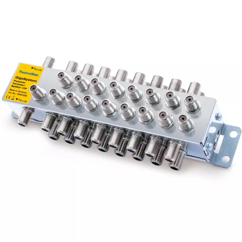Passiver Verteiler TECHNISAT 17/P silber – passiver Signal-Splitter für TV/SAT-Verteilung