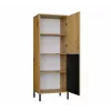 KAMARO 2DK schlank/GŁ Eiche ARTISAN DISPLAY CABINET