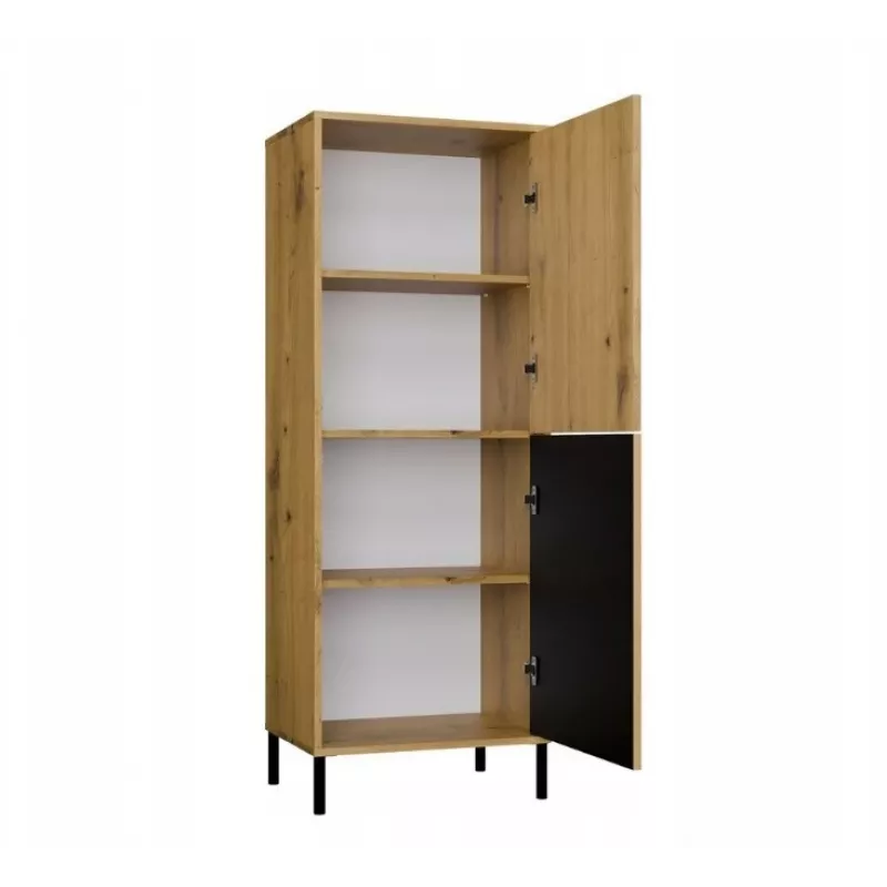 KAMARO 2DK schlank/GŁ Eiche ARTISAN DISPLAY CABINET