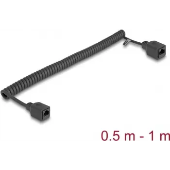 Netzwerkkabel DeLOCK 90669 RJ-45 Cat5e 1 m Schwarz