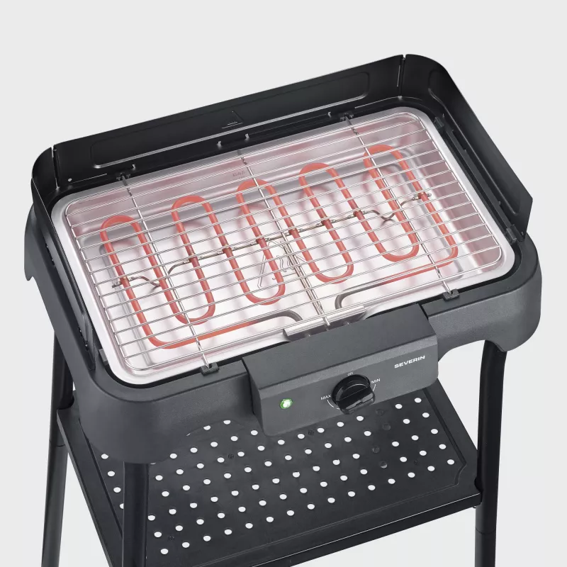 Tisch-Elektrogrill SEVERIN PG 8594 — 2000 W, rechteckiger Rost, schwarz