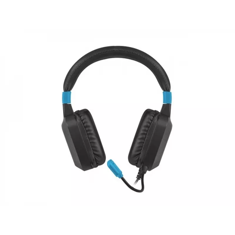 Kabelgebundenes Gaming-Headset Fury NFU-1584 mit Bügelmikrofon, ohrumschließend, 98 dB, 15–25000 Hz, 2 m Kabel, USB und 3,5 mm, blau
