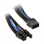 SilverStone PCI-8-Pin zu PCIe-6+2-Pin Kabel, 250 mm – Schwarz/Blau