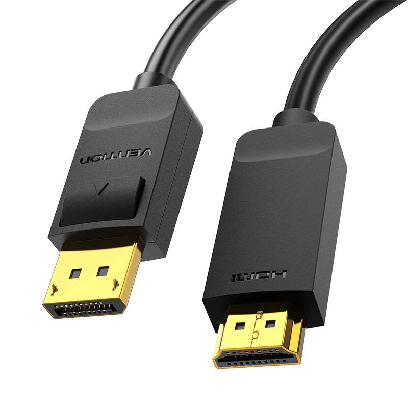 DisplayPort-auf-HDMI-Kabeladapter Vention HAGBH, 2 m, schwarz, 7 mm Durchmesser