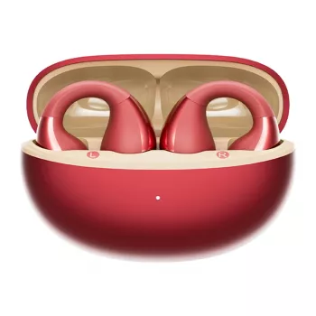 Kabellose Clip-On-Kopfhörer QCY Crossky Clip C30S (rot) — Clip-Design, In-Ear, kabellos