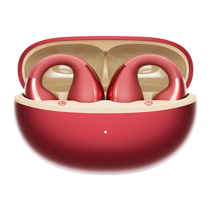 Kabellose Clip-On-Kopfhörer QCY Crossky Clip C30S (rot) — Clip-Design, In-Ear, kabellos