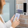 Qoltec 52448 Codeschloss TITAN mit Fingerabdruckleser | RFID | BT 4.0 |Code | Karte | Schlüsselanhänger | Türklingel| IP68 | EM
