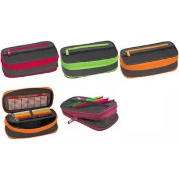 Weiches Federmäppchen WEDO Neon Stretch Grün Grau