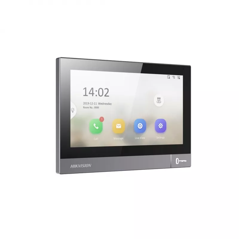 Video-Türsprechanlage Innengerät Hikvision DS-KH8381-WTE1 7 Zoll 1024x600, PoE, Wi‑Fi, MicroSD