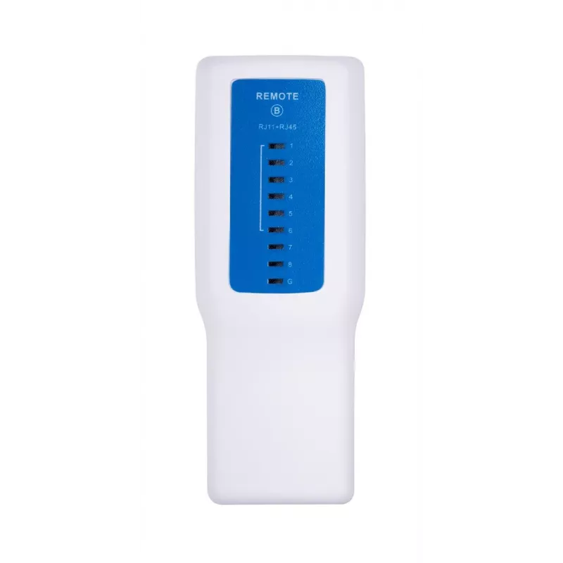 PoE-Tester LANBERG NT-0402 — PoE-Netzwerkkabeltester mit RJ-45/RJ-11-Unterstützung, LED-Anzeigen, Betriebs-LED, Ein-/Ausschalter