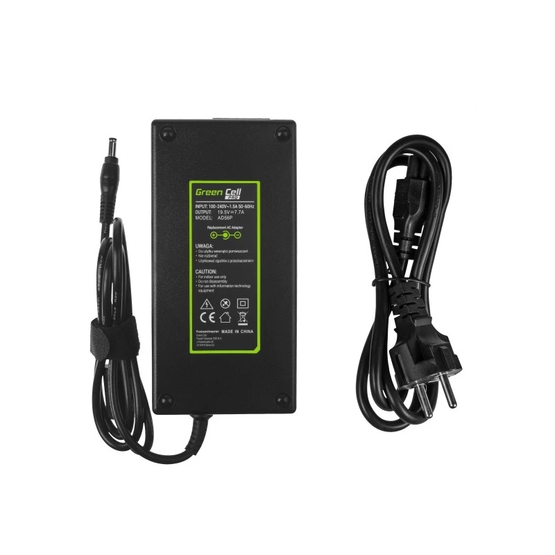 Netzteil Green Cell AD56P 150W 19,5V 7,7A für ASUS Laptops, Innenbereich, schwarz