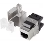 Lanberg KSF5-1000 - Flach - Schwarz - Edelstahl - RJ-45 - LSA - Buchse - Buchse