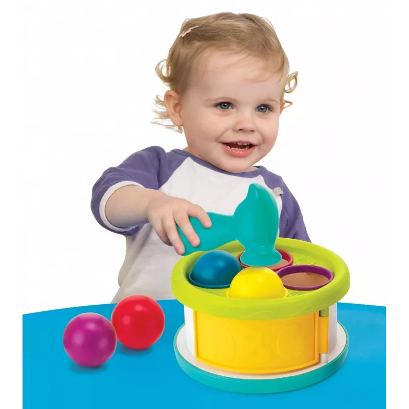 Ball Drop Hammer Spielzeug B-kids 1164883N mit bunten Bällen und musikalischen Klängen