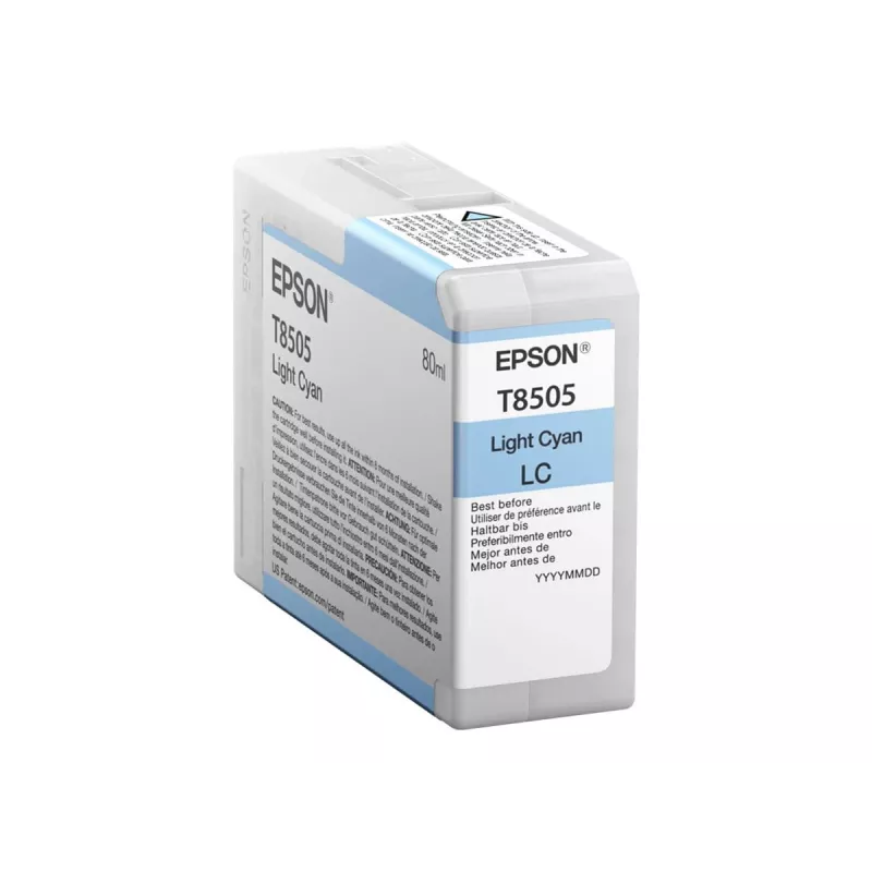 Epson Einzelpackung Light Cyan T850500, Light Cyan, Pigmenttinte, 80 ml, 1 Stück