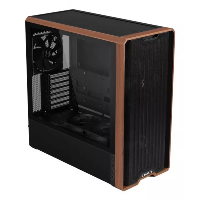 PC-Gehäuse Lian Li Lancool LAN217X Midi Tower Schwarz, Holz