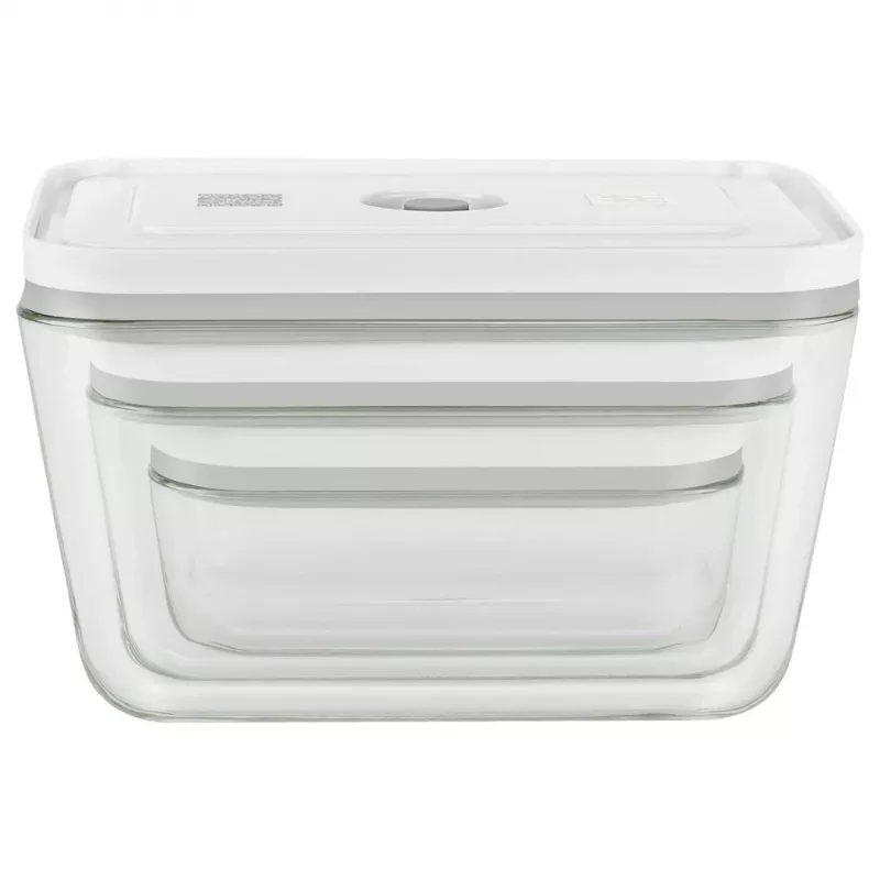 Frischhaltedose ZWILLING FRESH & SAVE Rechteckig Glas/Kunststoff-Set 3 Stück, 0,35/0,75/1,6 l, luftdicht, mikrowellen-/ofengeeignet/kühlschranktauglich