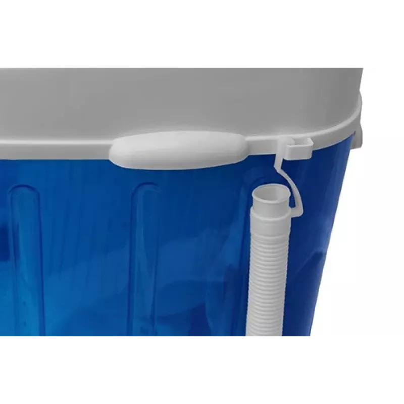 Adler | AD 8051 | Waschmaschine | Energieeffizienzklasse | Toplader | Waschkapazität 3 kg | Unbestimmte U/min | Tiefe 37 cm | Breite 38 cm | Weiß/Blau