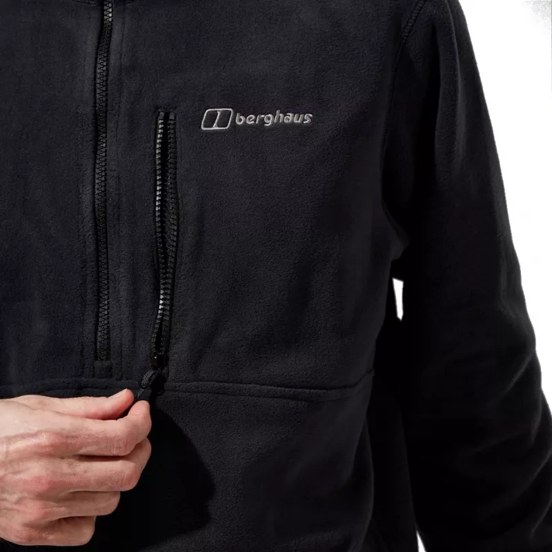 BERGHAUS Prism Half Zip Polartec® Fleece – Herren-Fleece-Sweatshirt, Größe L (Schwarz)