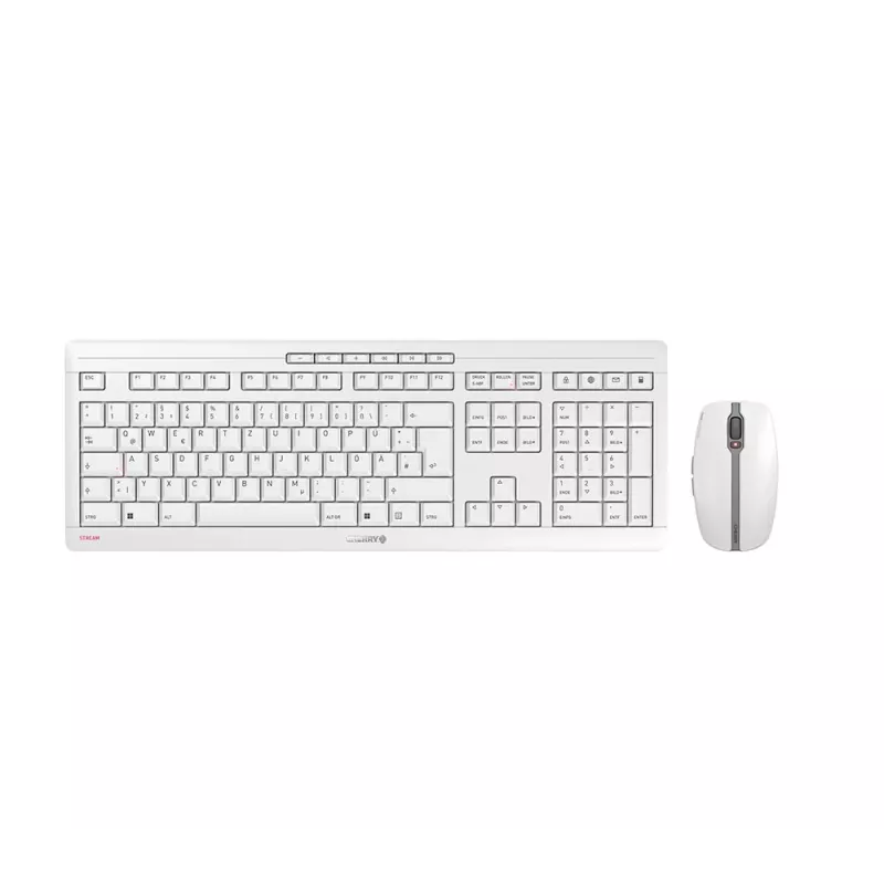 Tastatur CHERRY Stream Desktop Recharge Maus included Universal RF Wireless QWERTZ Deutsch Grau
