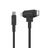 HYPER HyperJuice USB-Kabel USB 2.0 1,5 m USB-C USB-C/Lightning Schwarz