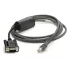 Zebra CBA-R10-S07ZBR serielles Kabel Schwarz 2,13 m DB9 RJ-45