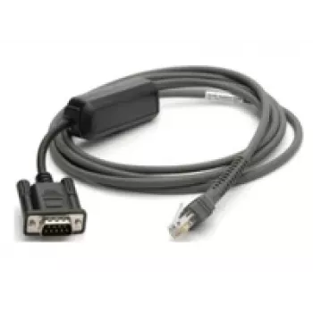 Zebra CBA-R10-S07ZBR serielles Kabel Schwarz 2,13 m DB9 RJ-45