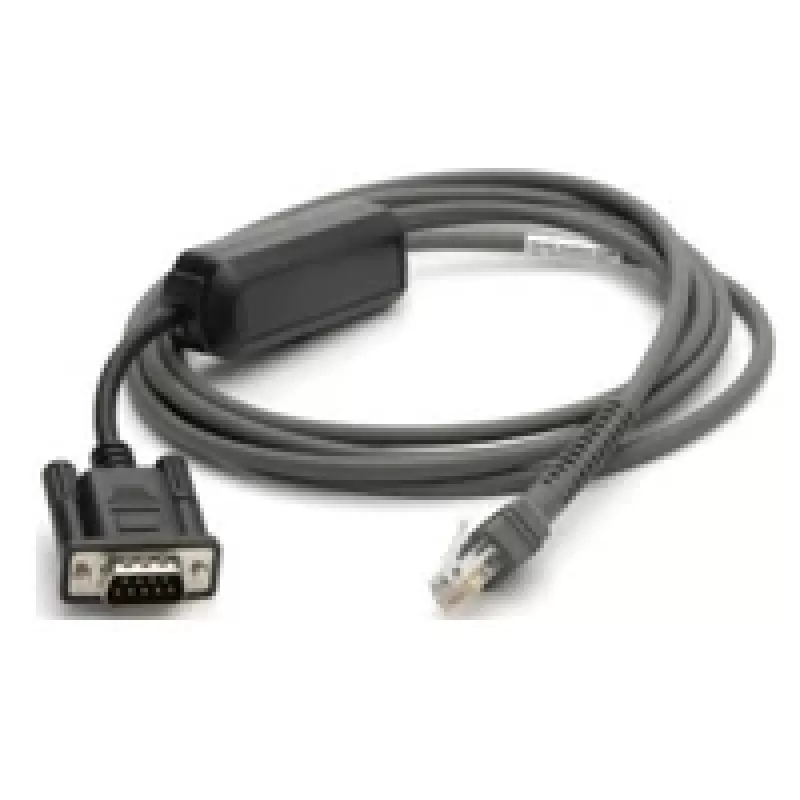 Zebra CBA-R10-S07ZBR serielles Kabel Schwarz 2,13 m DB9 RJ-45