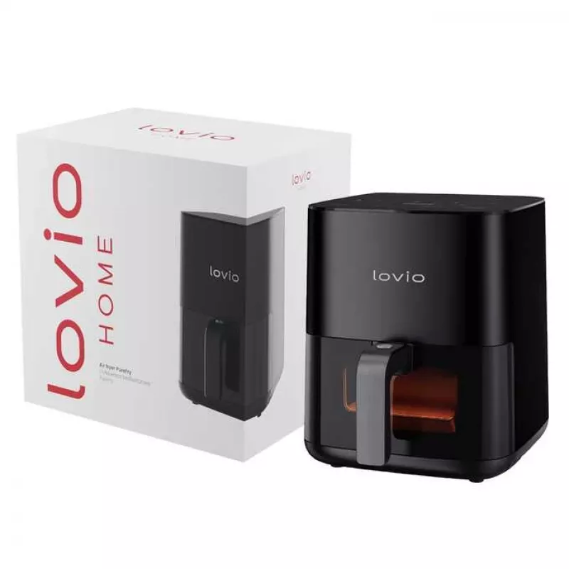 Heißluftfritteuse Lovio LVAF001BK 5 l schwarz — kompakte Heißluftfritteuse, 5‑Liter‑Fassungsvermögen