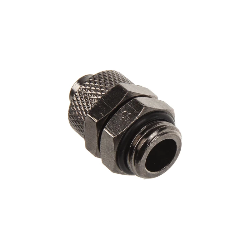 Gerader Steckverbinder G1/4 Zoll AG auf 11/8 mm - Nickel schwarz