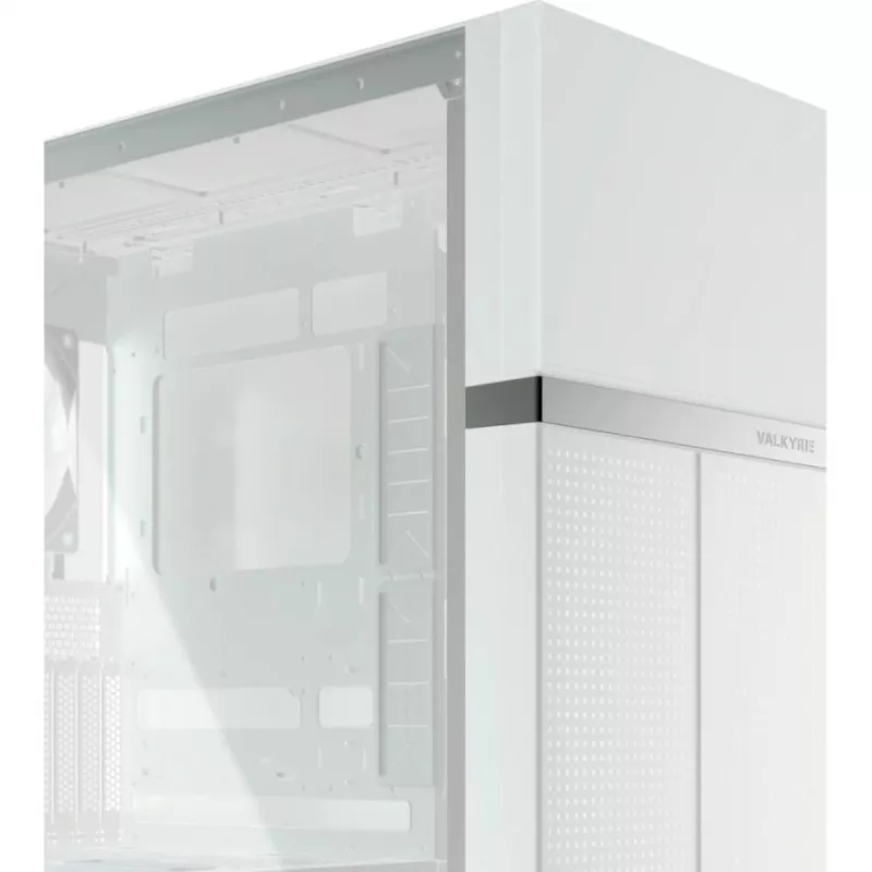 VK02 Lite, Tower-Gehäuse Weiß, Temperglas