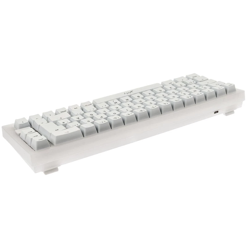 Mechanische TKL-Gaming-Tastatur XTRFY K5 RGB – tenkeyless, transparent/weiß