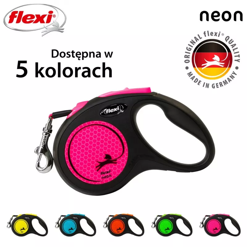 Flexi New Neon S 5 m Hunde-Automatikleine