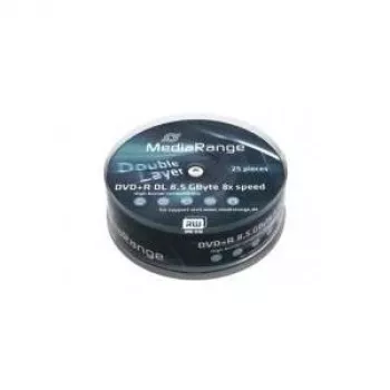 MediaRange - 25 x DVD+R DL - 8,5 GB (240 Min.) 8x - Spindel (MR469)