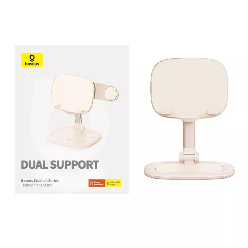 Tablet- und Telefonständer Baseus Seashell Series Pink – höhenverstellbar, leicht