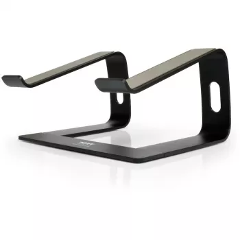 Laptopständer Port Designs 901103 — Aluminium und Schwarz, für Laptops bis 15,6 Zoll, Breite 260 mm, Tiefe 145 mm, Höhe 225 mm