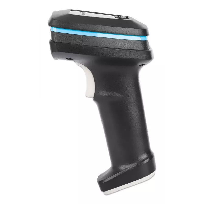 Manhattan 2D Long Range LED Barcode Scanner, USB, 450mm Scan-Tiefe, Max. Umgebungslicht 100.000 Lux (Sonnenlicht), Unterstützt Symbologien - 1D (x21 Versionen) und 2D (x10 Versionen), Scanner RJ45 zu USB 1,8m Kabel (gängigster Typ, USB-A), Schwarz, 3 Jahre Garantie