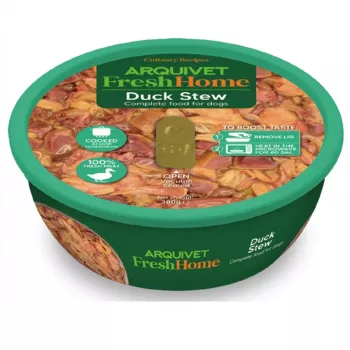 Nassfutter für Hunde ARQUIVET Arquivet Fresh Home Gulasz z Kaczki 280 g — vollständiges getreidefreies Rezept für ausgewachsene Hunde mit Ente