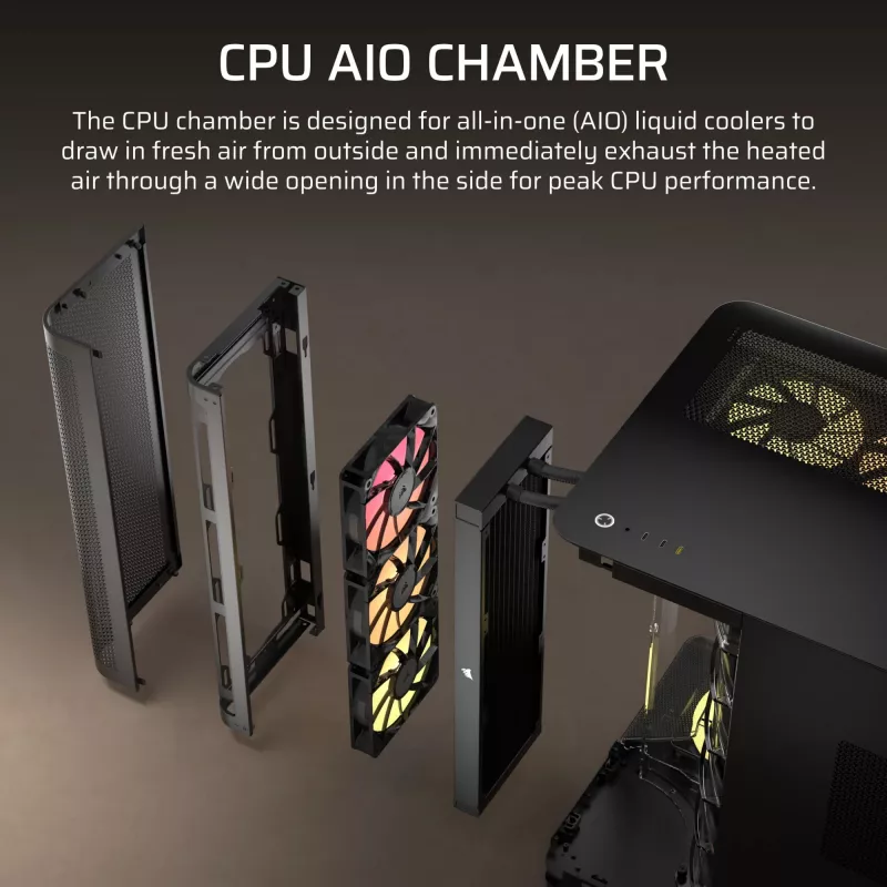 PC-Gehäuse Corsair AIR 5400 RS-R ARGB Midi Tower Schwarz