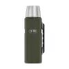 Thermoflasche THERMOS TH-170028 470 ml, vakuumisolierter Edelstahl, olivgrün, 24 h heiß/kalt