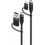Alogic ELEMENTS SILICONE 4-IN-1 - Kabel - Digital/Daten (ELSI4IN1U2BK1.5)