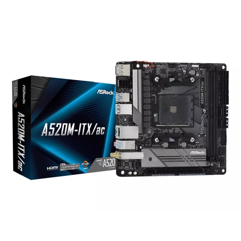 Motherboard ASRock A520M-ITX/ac Sockel AM4 Mini-ITX