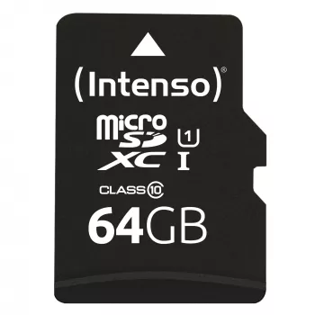 Intenso Performance - Flash-Speicherkarte (microSDXC mit SD-Adapter) - 64GB - UHS-I U1 / Class10 - microSDXC UHS-I (3424490)