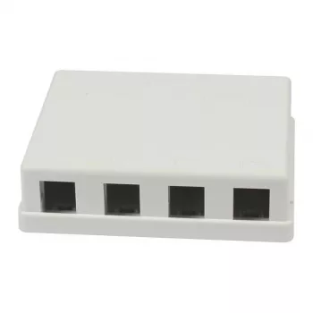 Synergy21 Keystone, Modulträger, Patchpanel für 4x TP-Module, Aufputzmontage, Weiß (ABS)